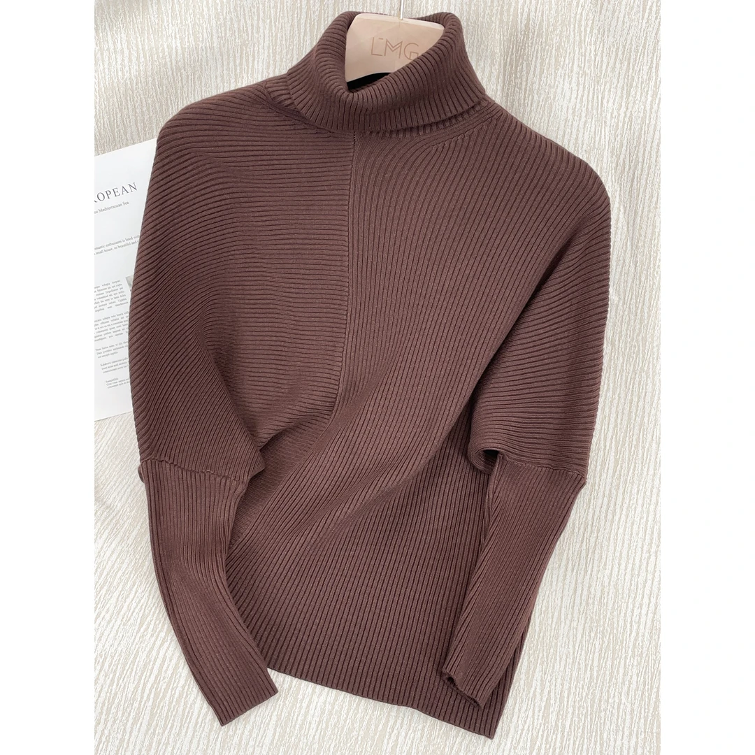 LL·MOD·GD【苏苏】2024秋季不规则时尚百搭高领长袖上衣XR-253896