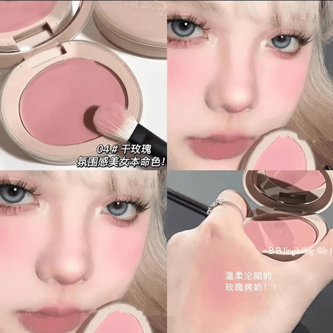 超美单色腮红自然纯欲妆哑光裸装细腻膨胀色氛围感高光修容多用盘