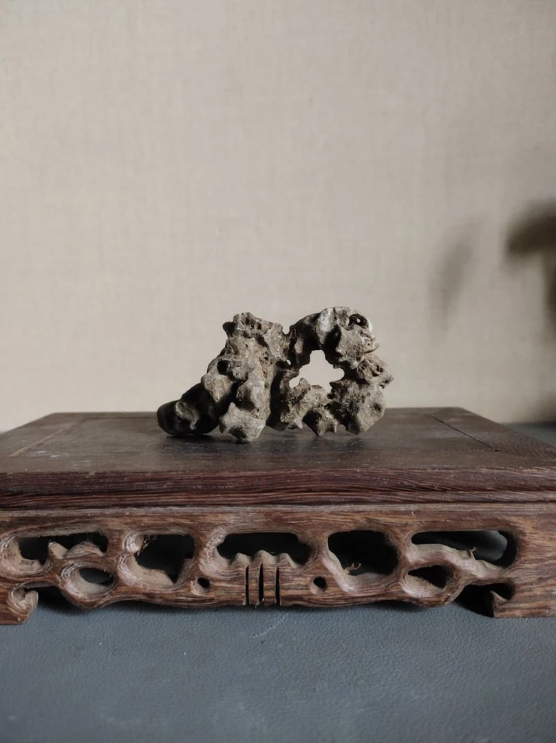 太湖石墨石手玩石盆景石附石鱼缸石造景，实物以直播间为准