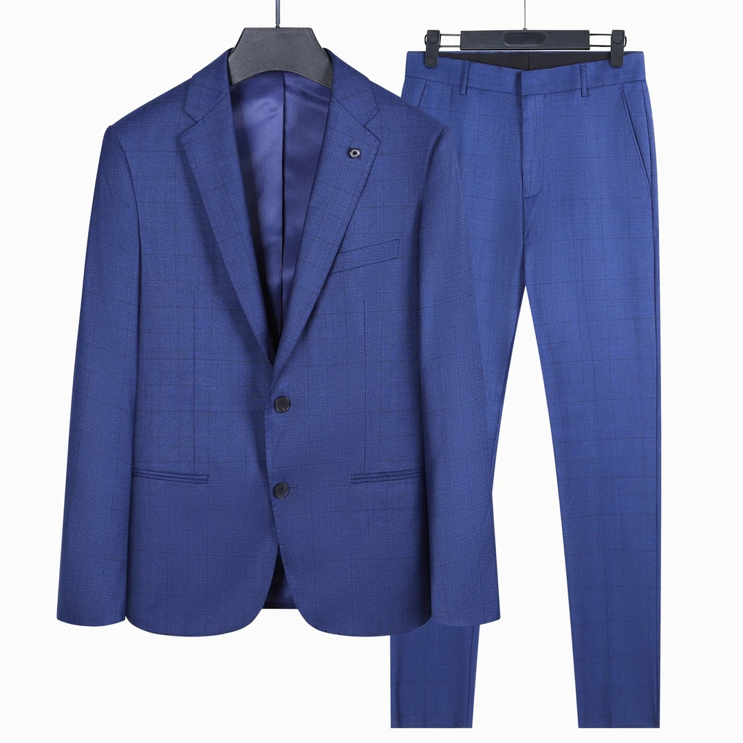 男士春秋经典平驳领西服套装纯色上班商务休闲款男装西服套装/085