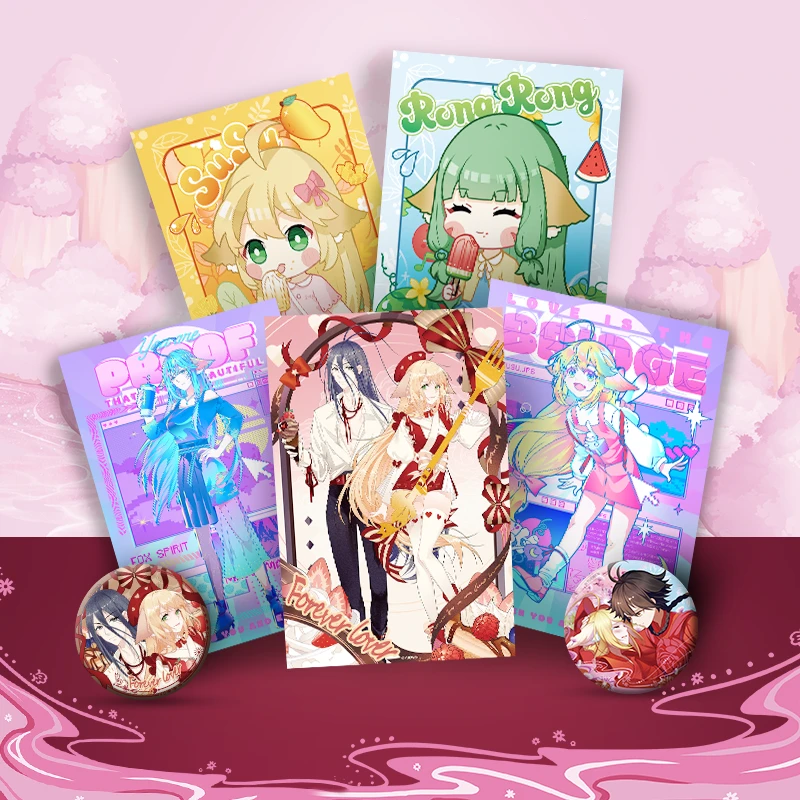 遇意【平拆】《狐妖小红娘》动画×遇意明信片吧唧盲袋产品
