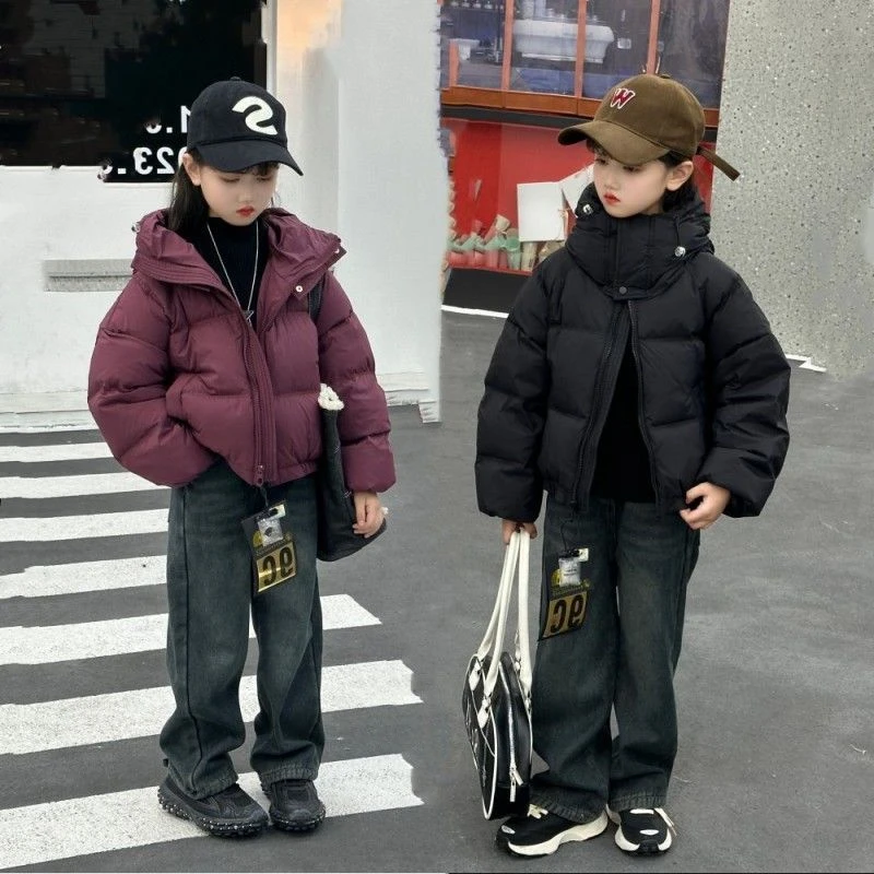 女童棉服2025冬装新款儿童保暖加厚冬季棉衣洋气外套加绒裤子套装
