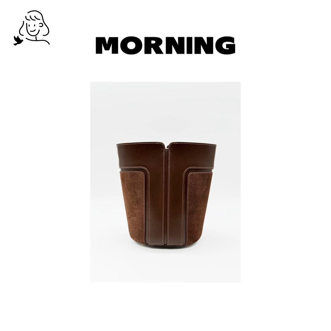 早安日记morning#18002小众时尚女士气质复古单肩斜挎水桶包