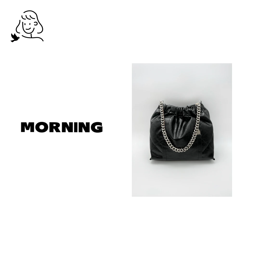 早安日记morning小众时尚女士气质复古单肩托特显眼包 83129