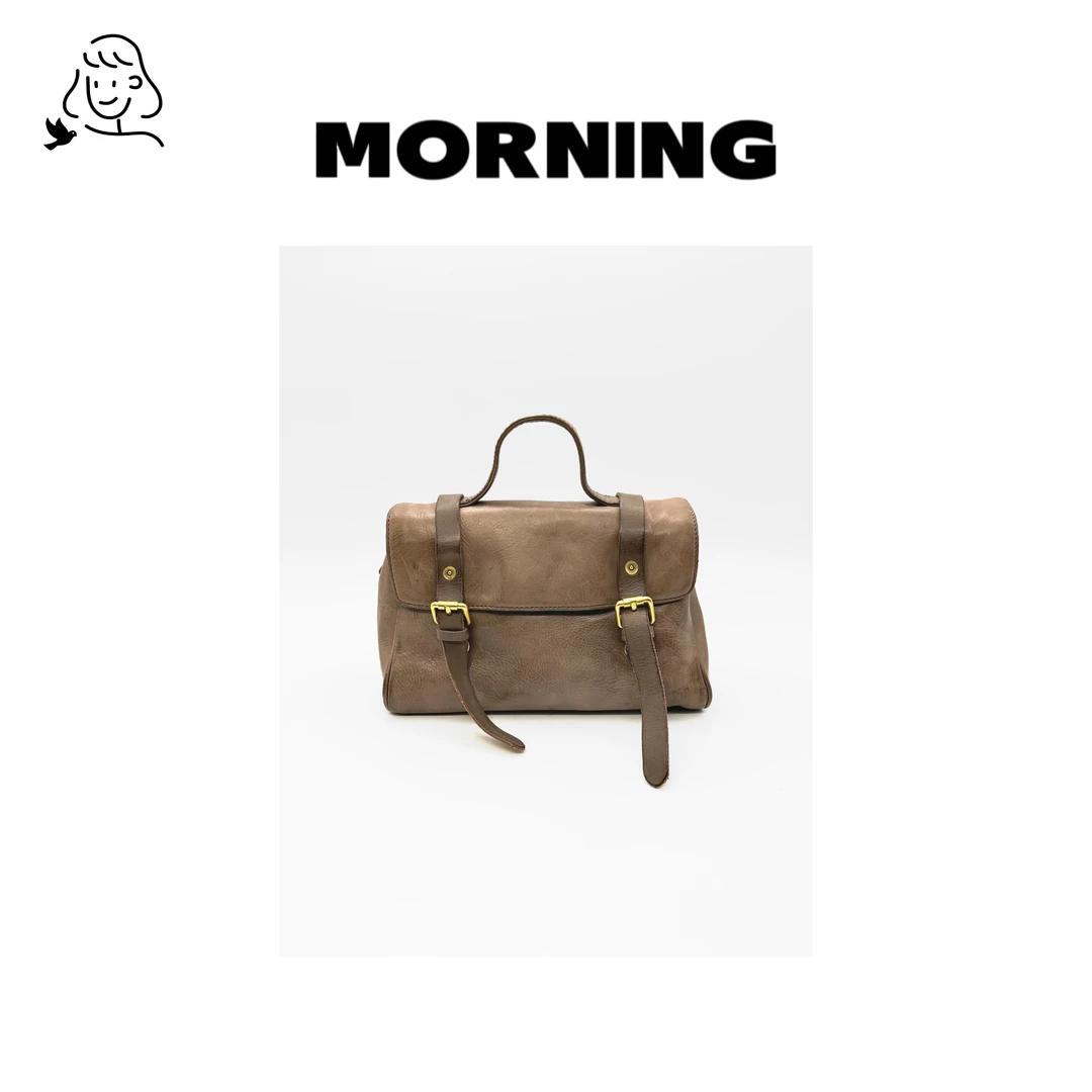 早安日记morning#70962 小众时尚女士气质单肩斜挎包植鞣高货