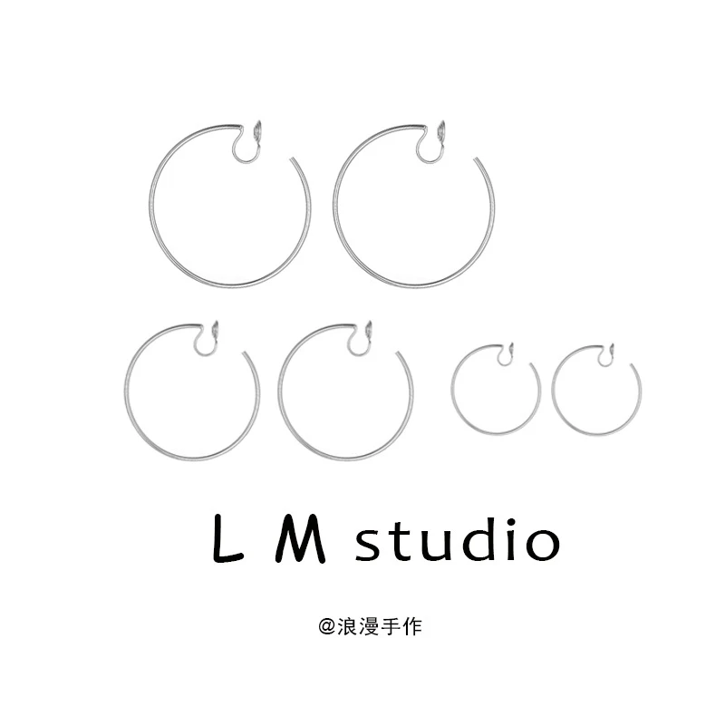 合金耳饰 大耳圈耳环高级感轻奢女冷淡风耳饰新款潮蚊香盘