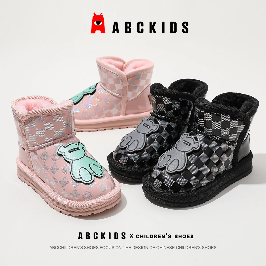 Abckids【腿哥专享】2023冬季新款儿童保暖雪地靴SY353603858PY