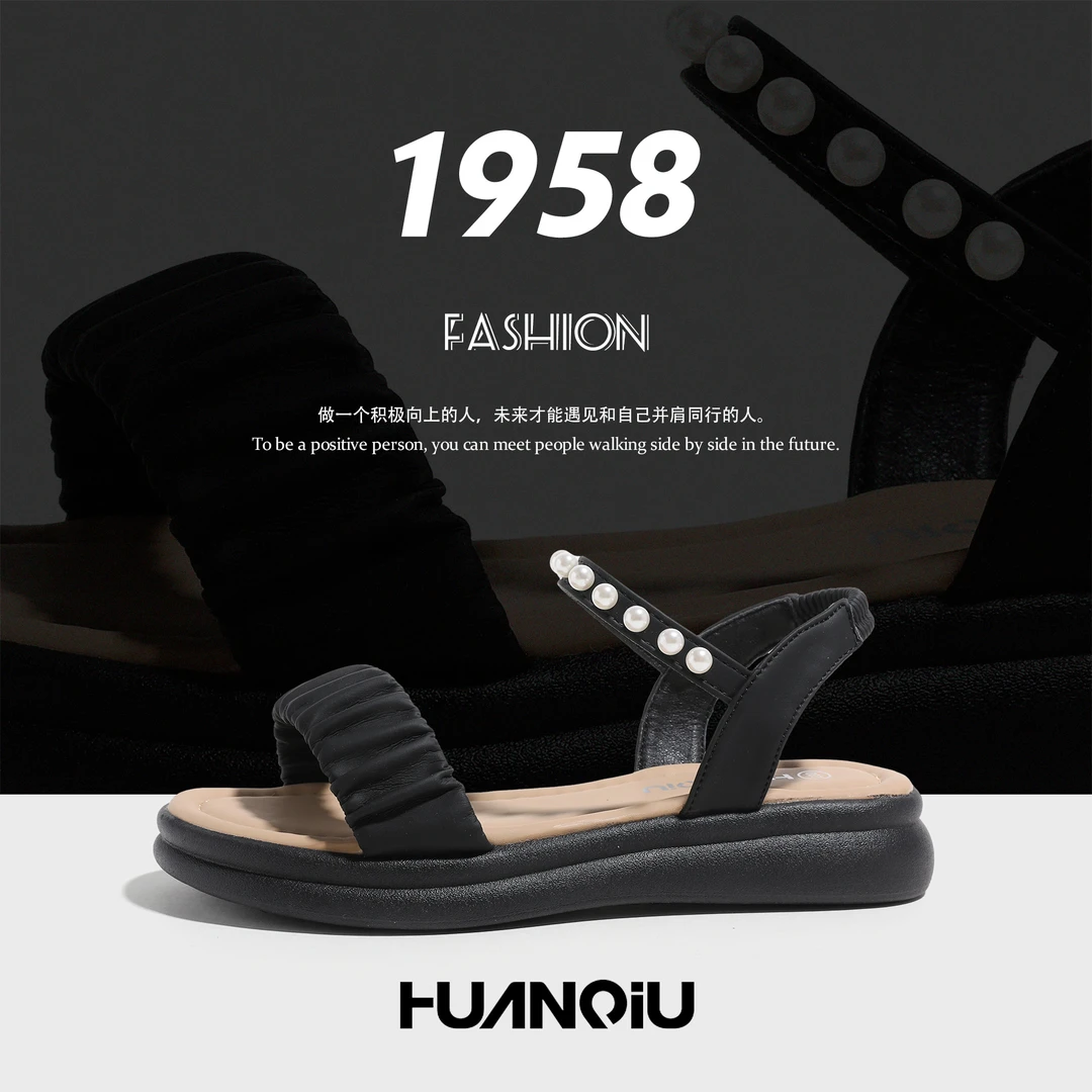 环球一字凉拖女2024夏季新款网红平底鞋子女百搭时尚舒适外穿凉鞋