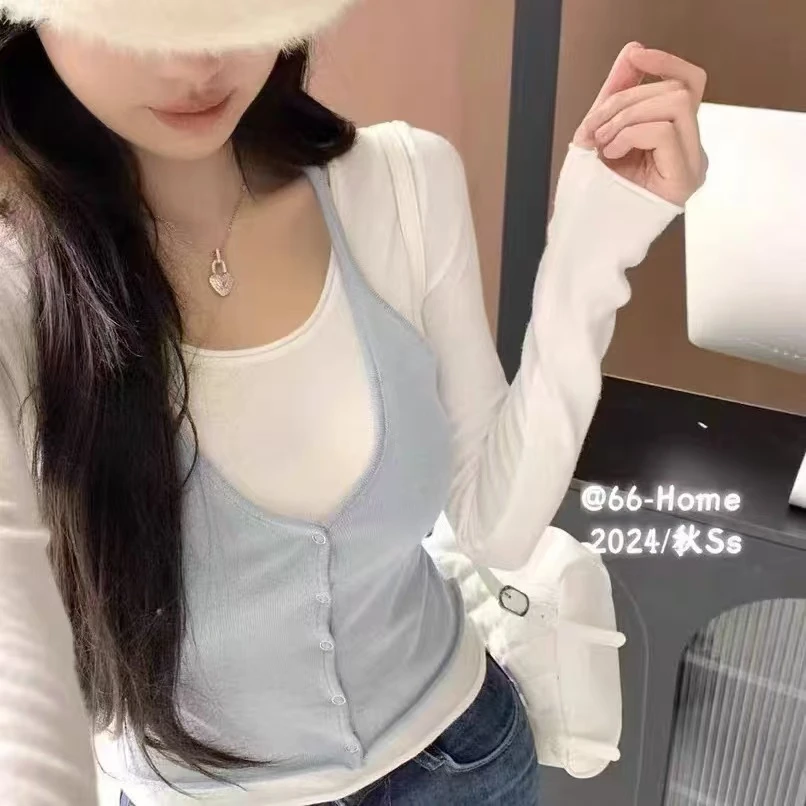 2025 球球 新款 法式 甜辣 御姐 纯欲针织显瘦长袖运动上衣网红