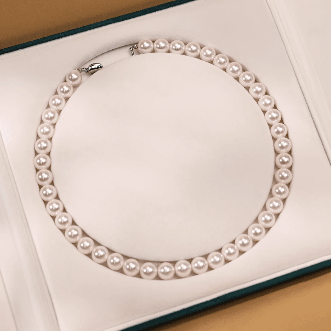 气质满串正圆珠珠项链女复古颈链秋冬锁骨链