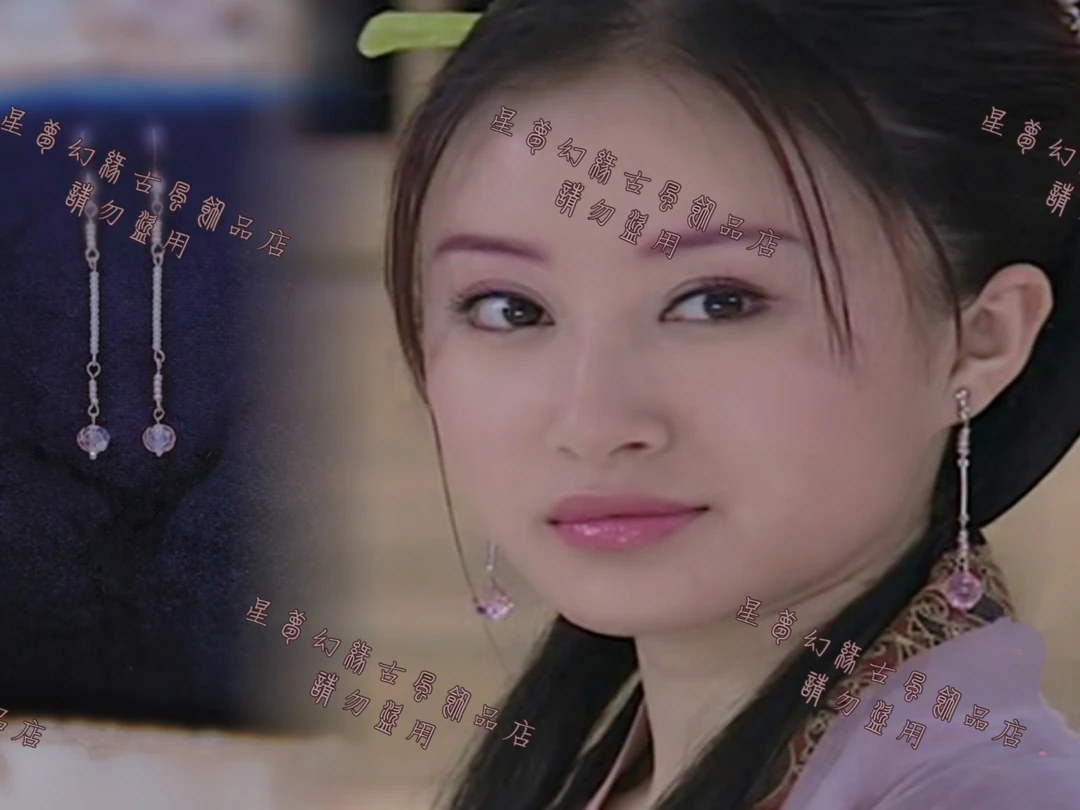 合金耳饰 宝莲灯 虚迷幻境小玉同款耳环小清新纯银耳饰