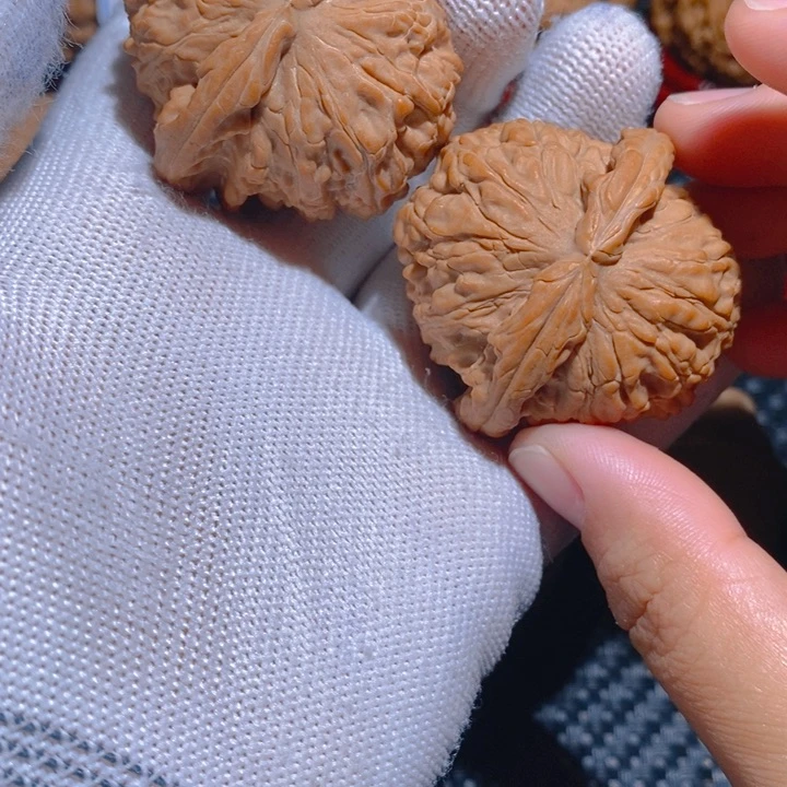 文玩核桃把件乐*44全品闷白