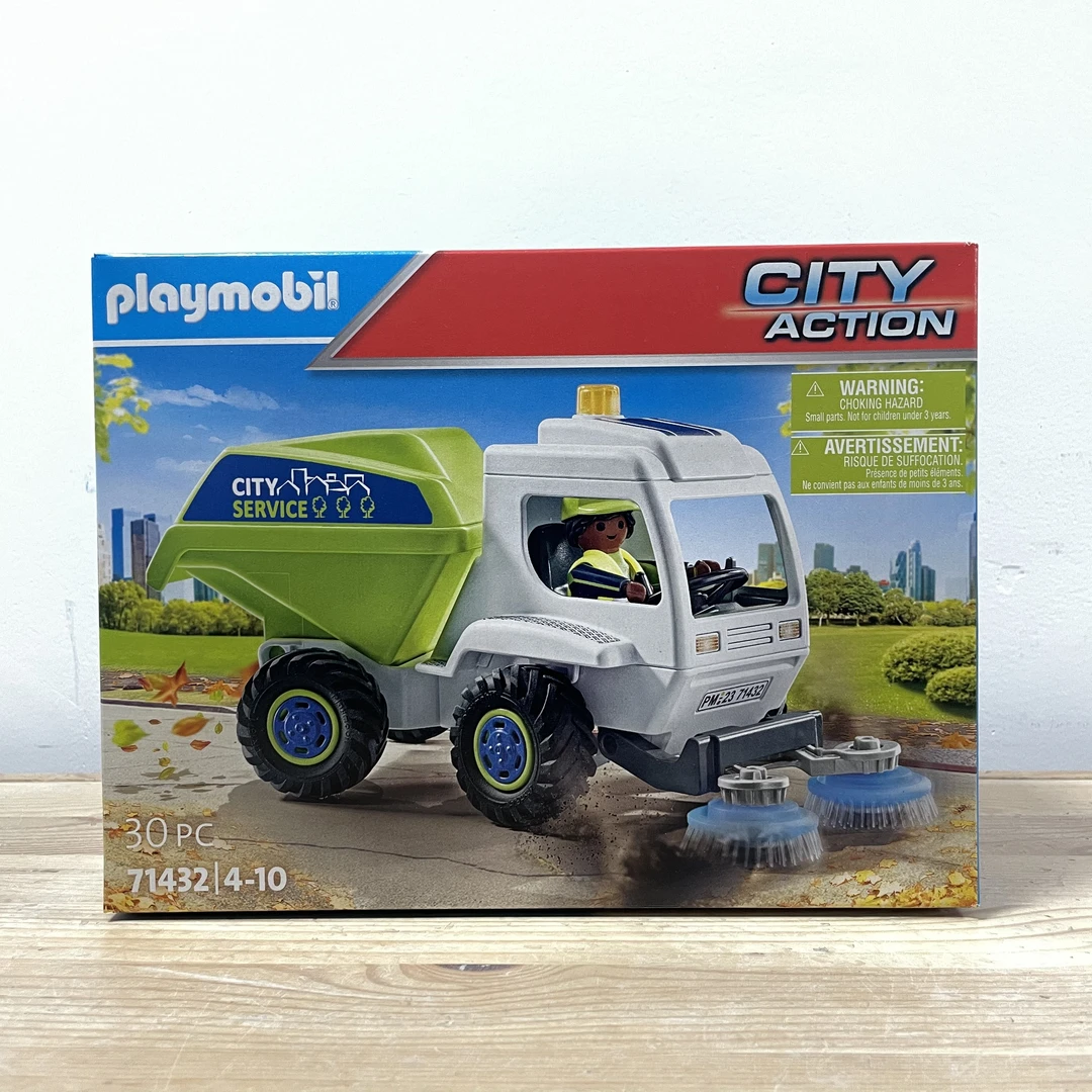 playmobil摩比世界71432扫地机清扫车情景玩具