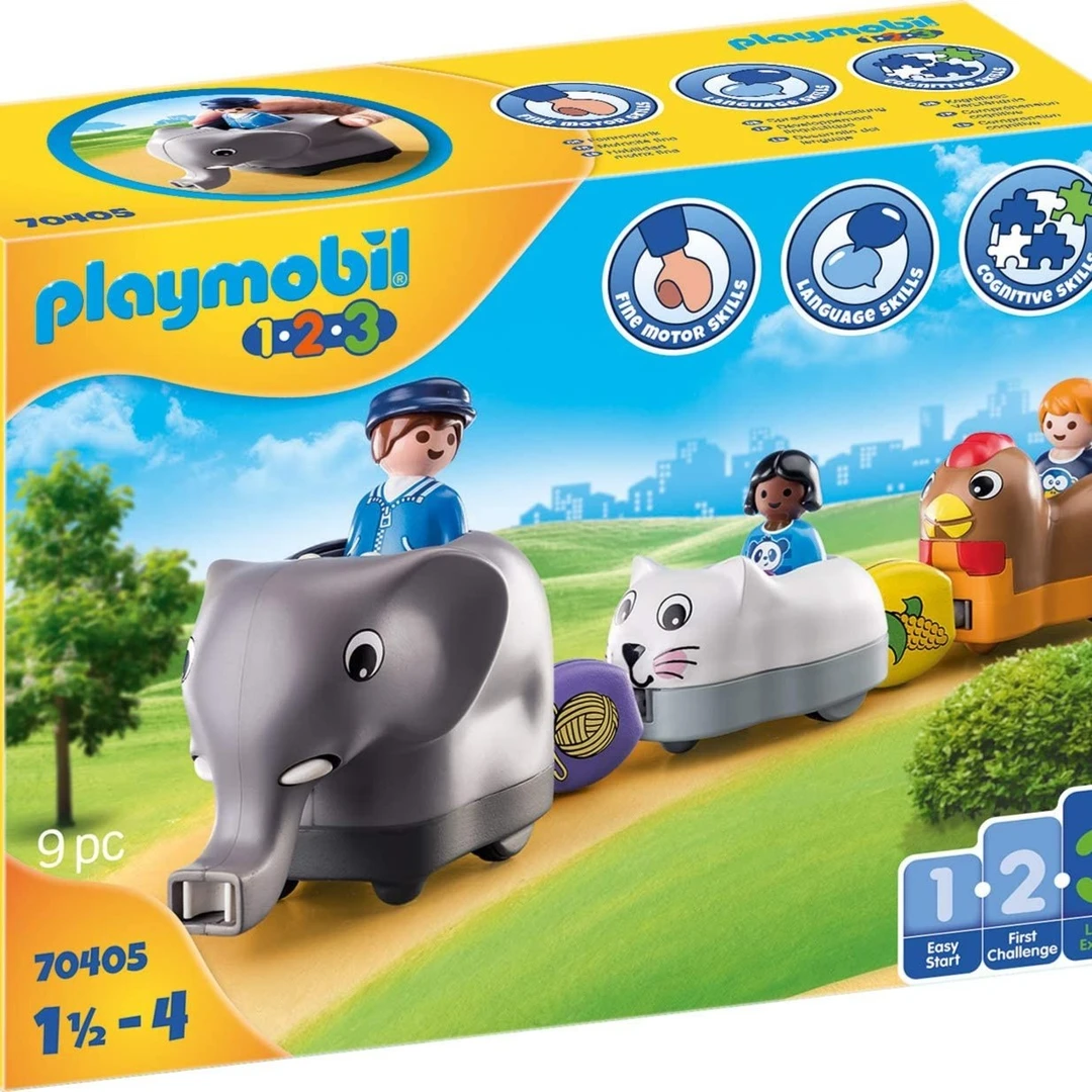 Playmobil/摩比世界70405动物火车 低幼儿童玩具
