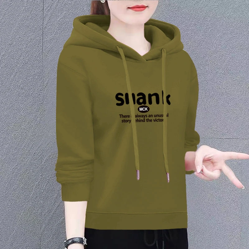 连帽卫衣女新款潮韩版春秋季时尚洋气宽松显瘦百搭长袖上衣外套女