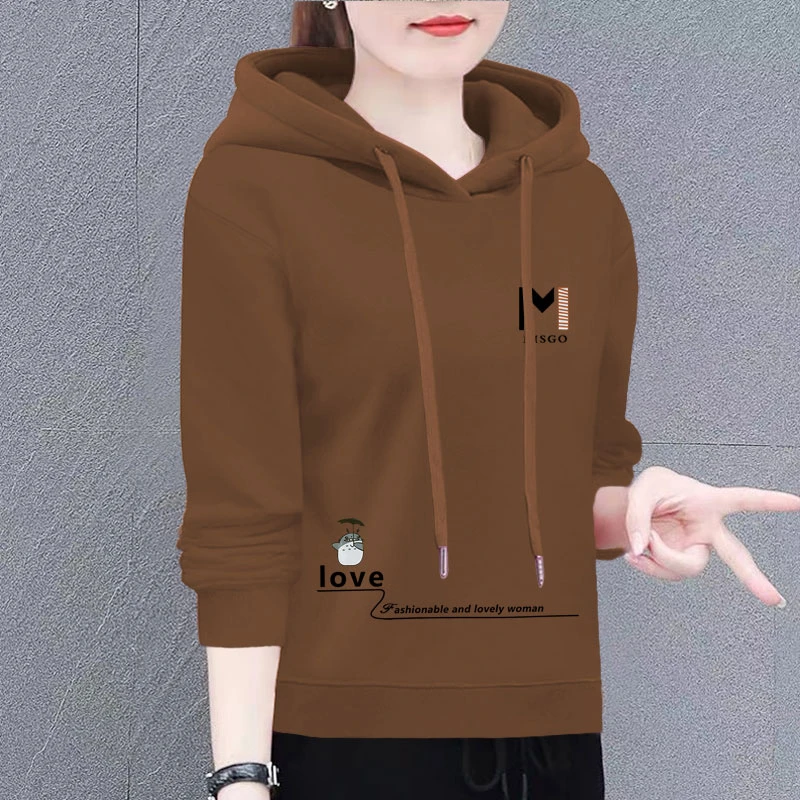 连帽卫衣女新款潮韩版春秋季时尚洋气宽松显瘦百搭长袖上衣外套女