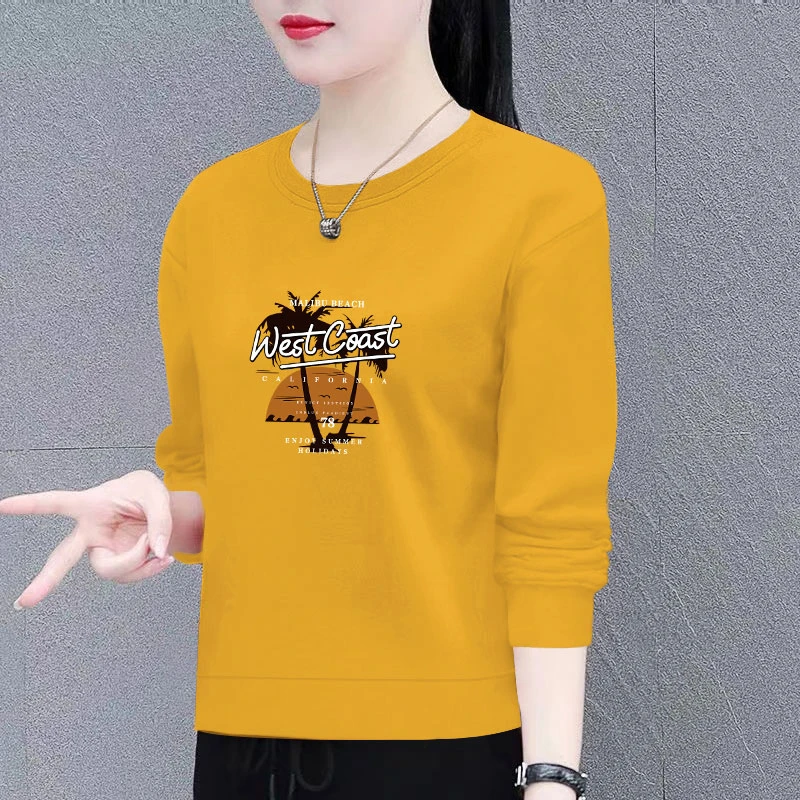 时尚卫衣女新款潮韩版春秋季洋气宽松显瘦百搭圆领长袖上衣外套女