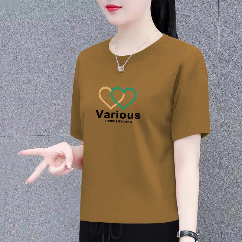 纯棉短袖t恤女夏季新款时尚洋气百搭宽松显瘦女装遮肚上衣体恤衫