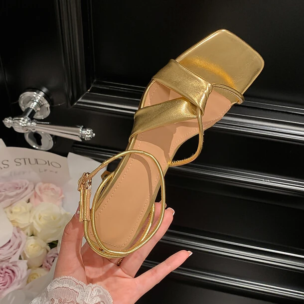 美美哒~2025夏季新款时装女凉鞋细跟气质时尚百搭露趾高跟凉鞋女