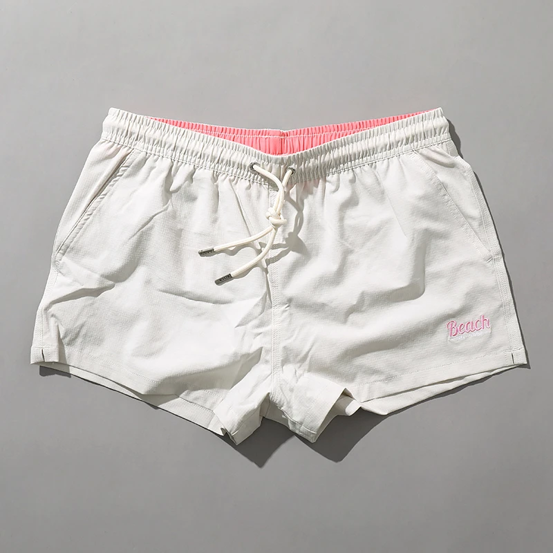 男士短裤夏天穿宽松微弹纯色休闲二分裤速干带内衬透气跑步运动裤