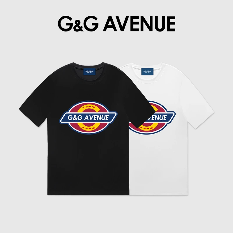 G&GAVENUE国际轻奢潮牌法国男士纯棉T恤夏季/T-shirt宽松时尚短袖