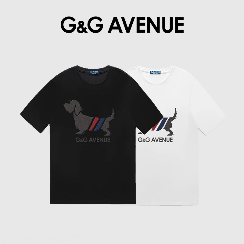 G&GAVENUE法国G&G AVENUE 国际轻奢潮牌纯棉男士短袖t恤夏季