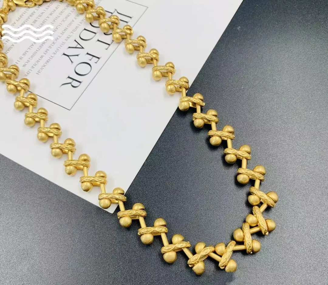 铜合金项链 简约优雅中古气质时尚百搭经典鱼骨项链102827