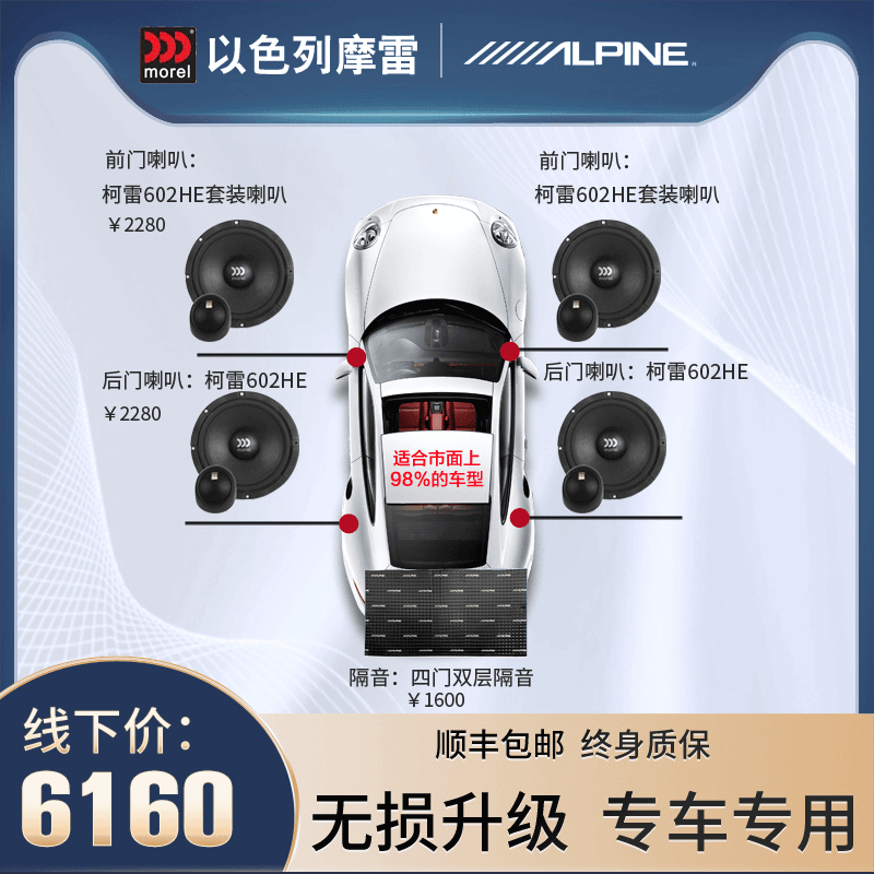 以色列摩雷柯雷602HE全车音响套餐