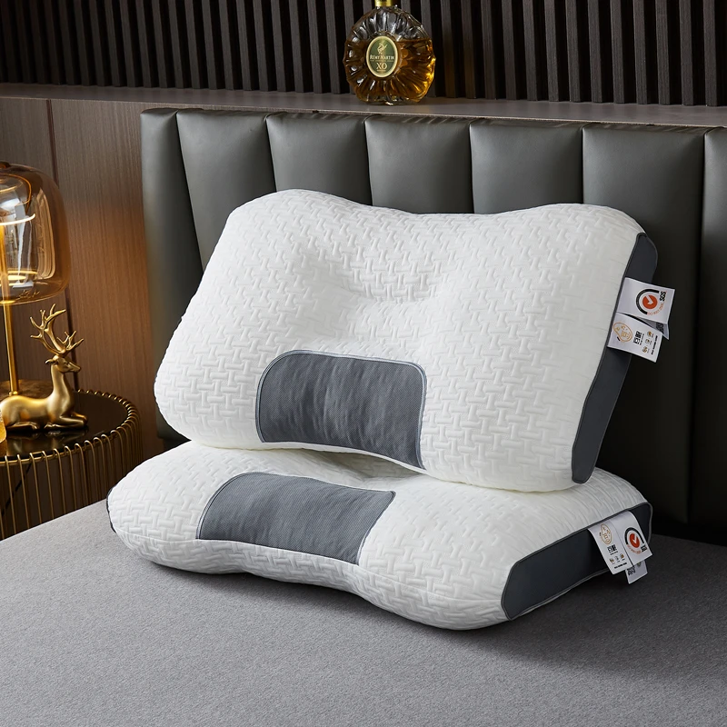 枕头枕芯家用护颈椎深睡眠单人一对装按摩枕不变形不塌陷宿舍专用