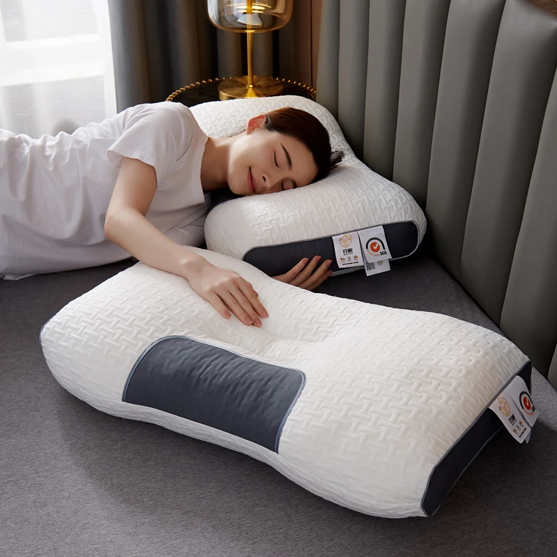深睡眠颈椎枕头分区护颈中枕SPA枕芯仰睡侧睡可水洗成人单人家用