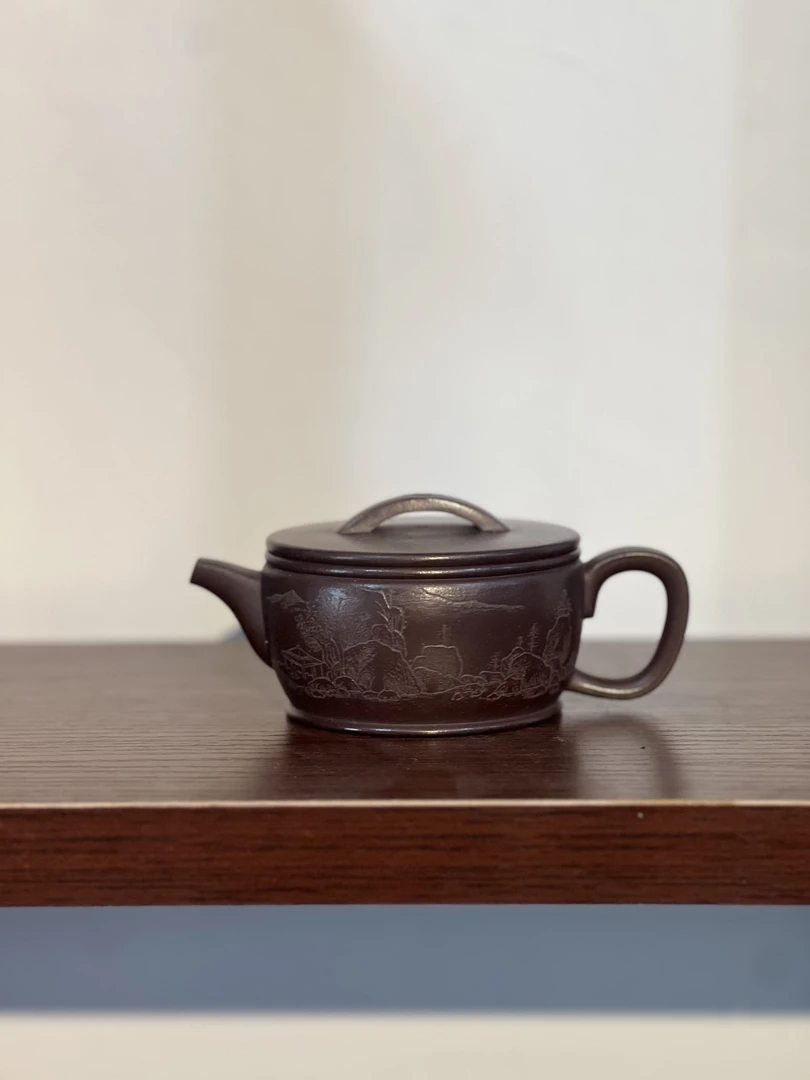 宜兴紫砂壶全手工紫泥汉瓦
