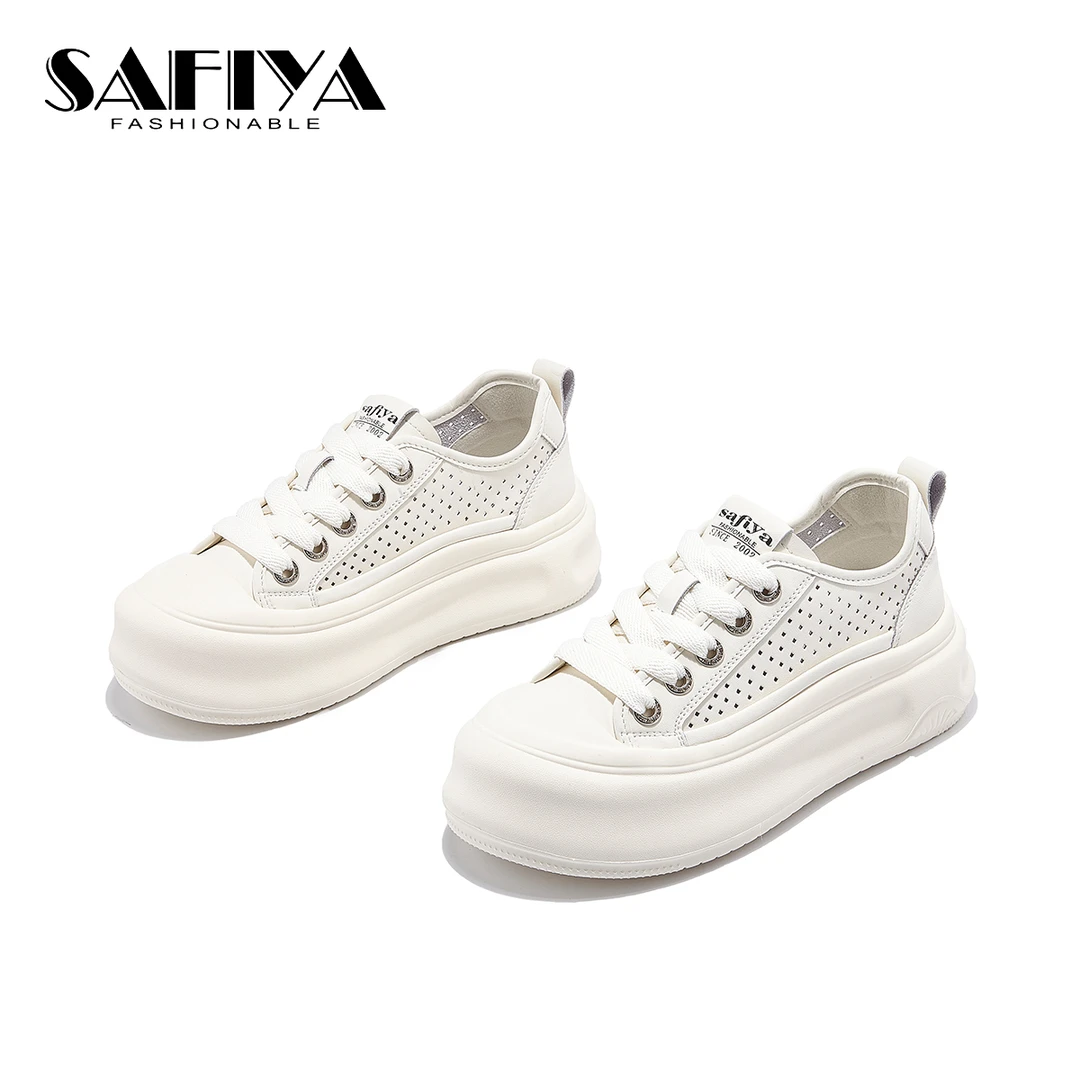 索菲娅Safiya2024新款夏季百搭透气运动板鞋小白鞋女SF42111B99