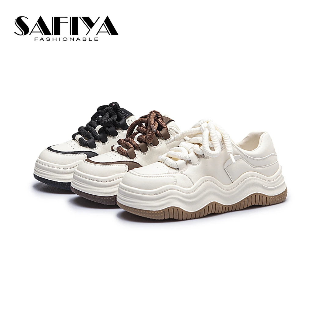 索菲娅Safiya2023新款时尚休闲百搭潮流小白鞋低帮女鞋SF33112A08