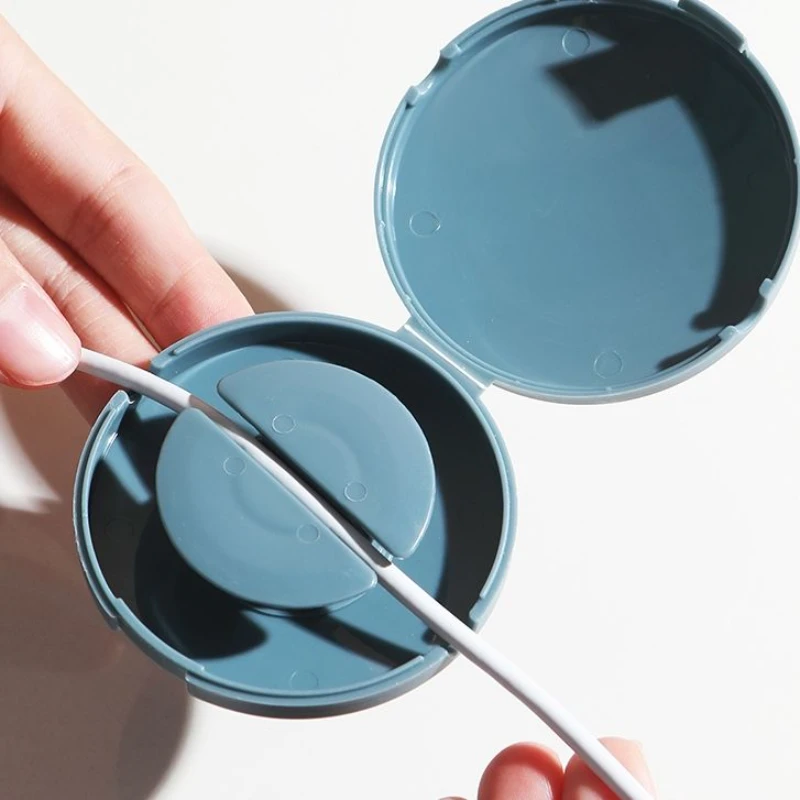 创意理线器数据线卷线器盘耳机绕线器扎线器便携式圆形电线收纳盒