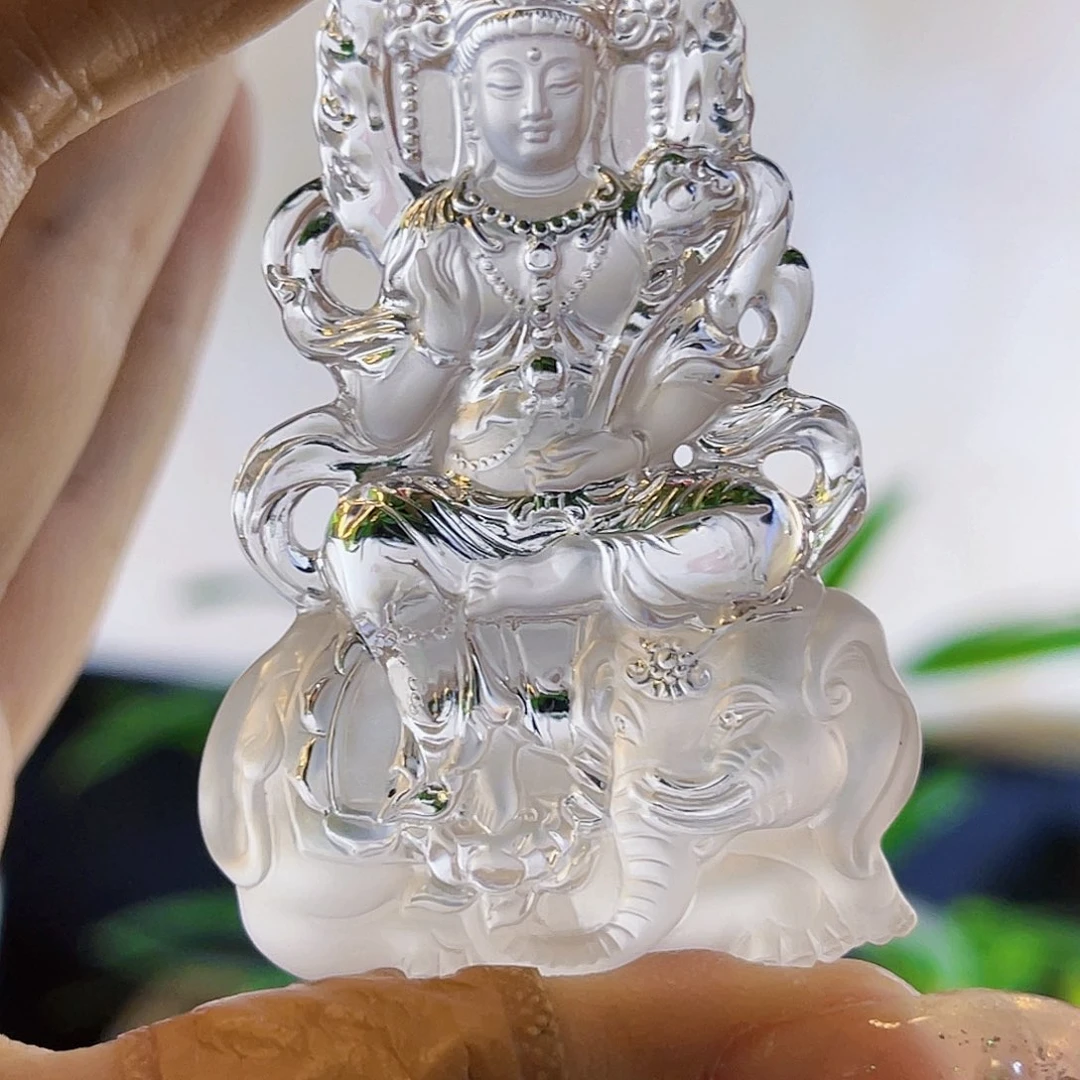 水晶颈饰未镶嵌娟****洲吊坠