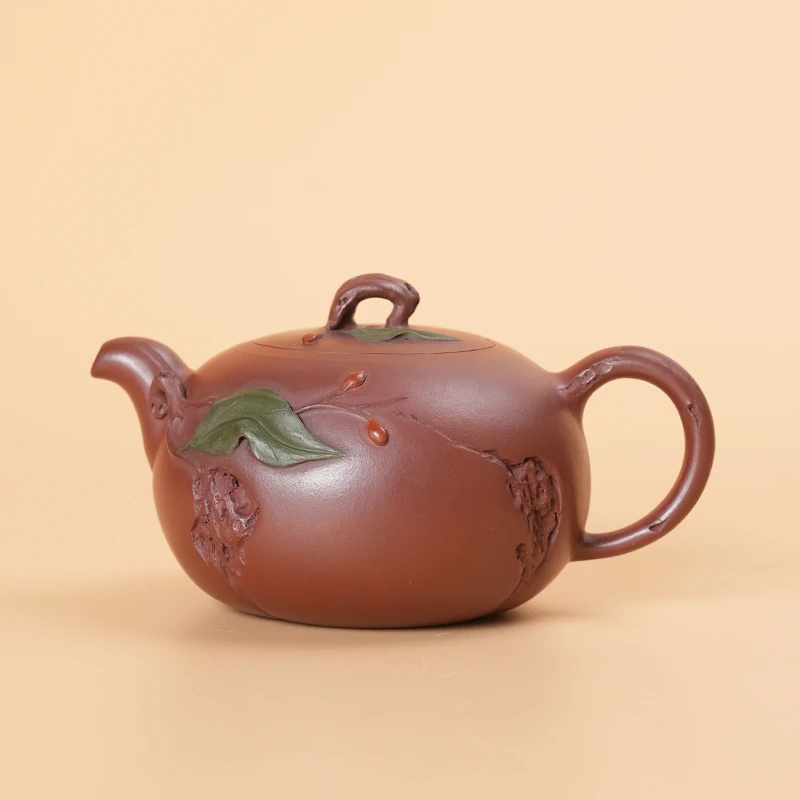 【闪购商品】一叶知秋底槽清家用紫砂茶壶D303