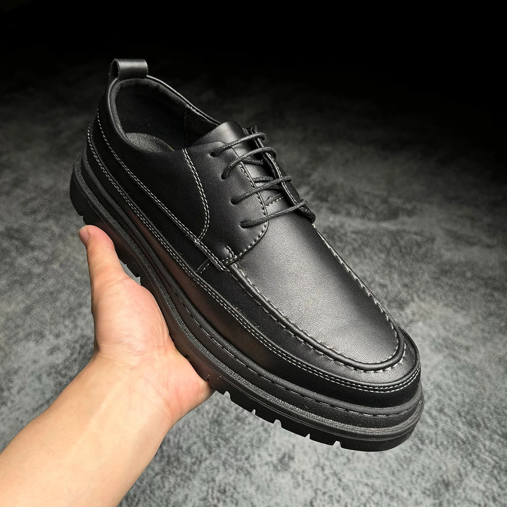 【正码皮鞋】男士皮鞋系带韩版男鞋时尚皮鞋男士商务休黑色闲皮鞋男