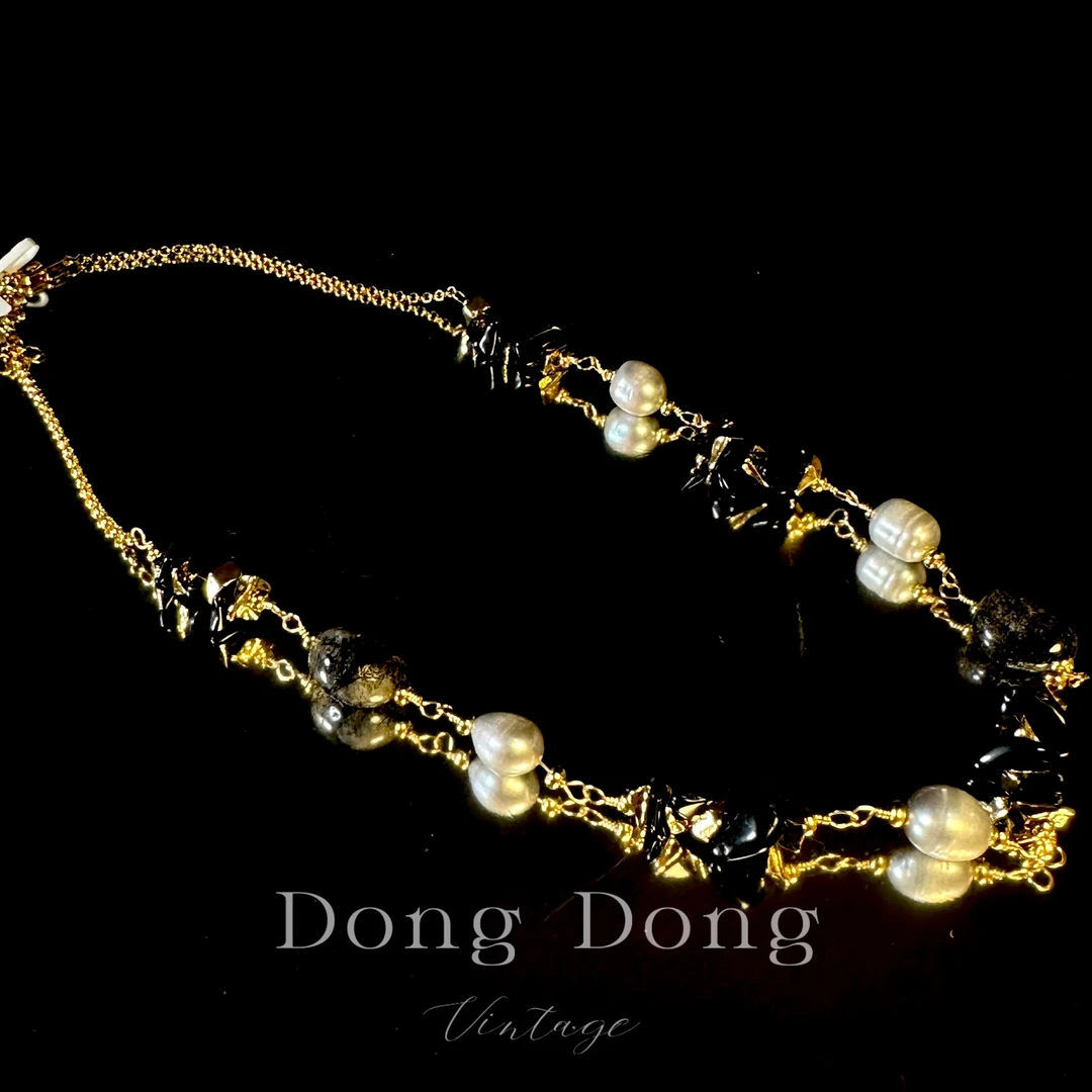 铜合金项链 铜合金中古重工项链【0385】中古收藏