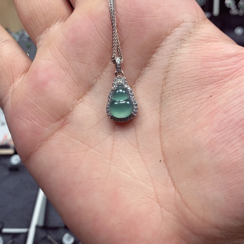 【闪购商品】翡翠颈饰银S925镶嵌i***x翡翠