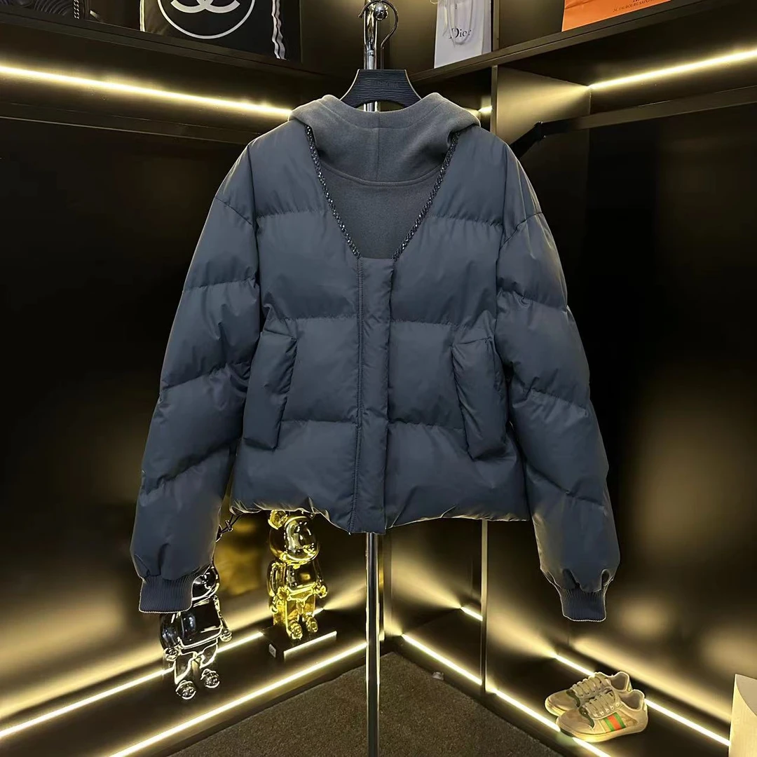 【SCARMONA系列】X9009冬季新款百搭气质时尚显瘦轻奢设计棉服外套