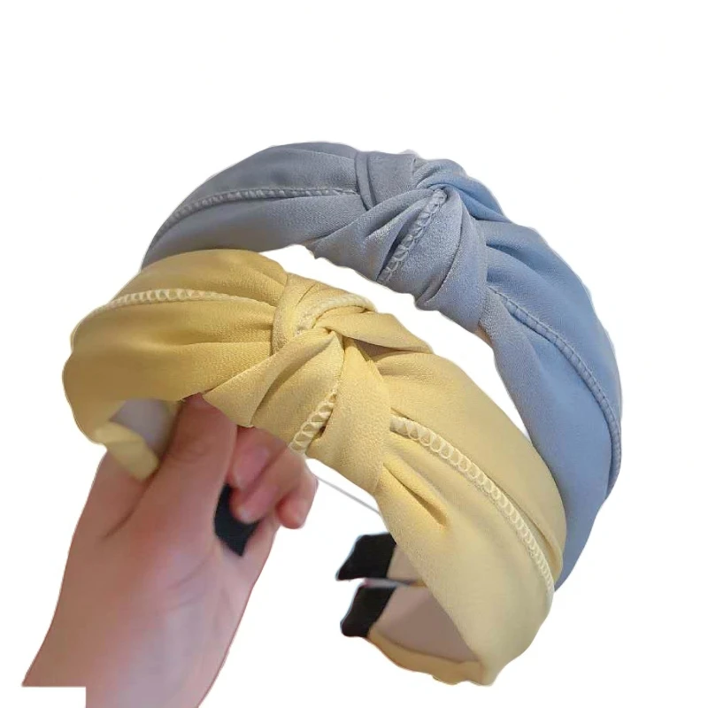 新款韩版时尚纯色发箍小清新宽边布艺洗脸发卡子成人学生打结头箍