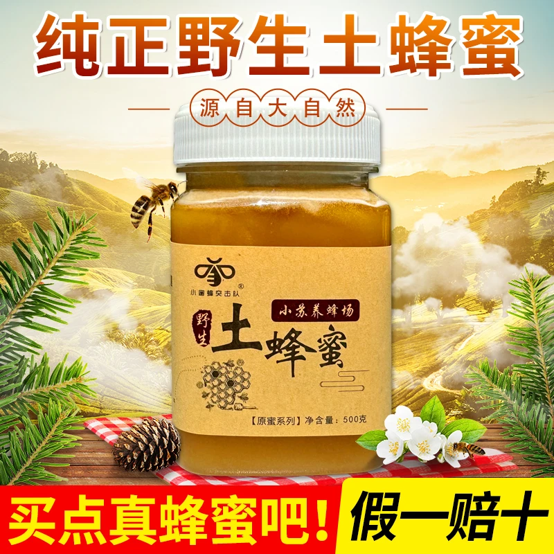 野生土蜂蜜真蜂蜜纯正滋补土蜂蜜500g---新鲜不纯包退支持试吃