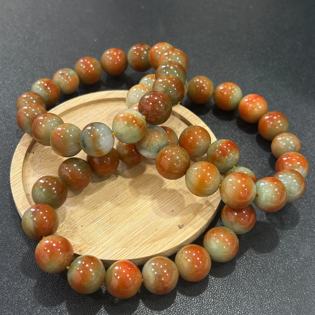 纯天然A货翡翠 鸳鸯色手串时尚男女同款多样性发一