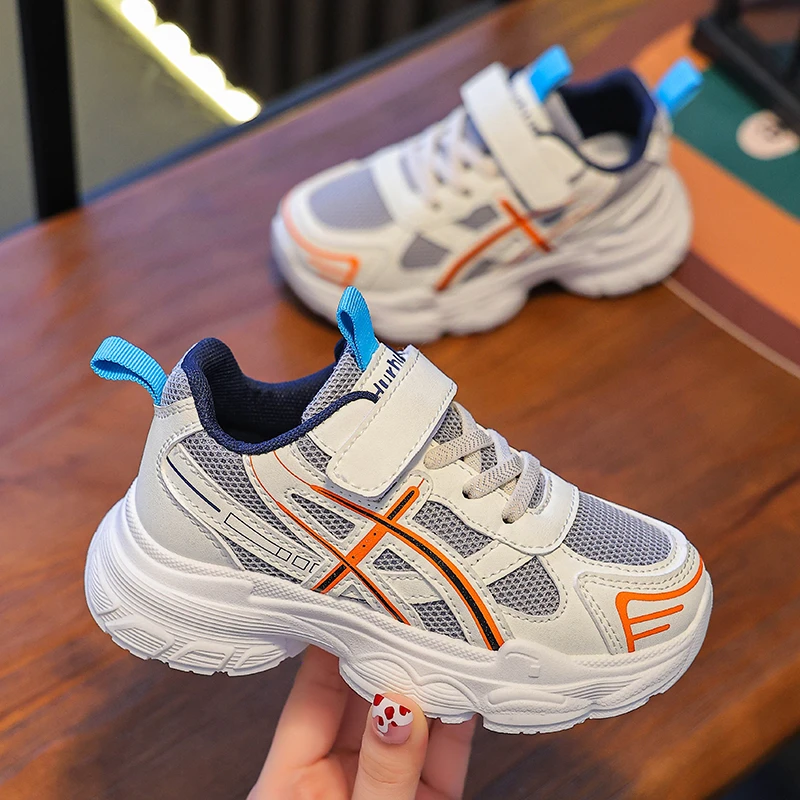 男童运动鞋2025春秋新款童鞋透气网面儿童鞋子女孩中大童学生网眼