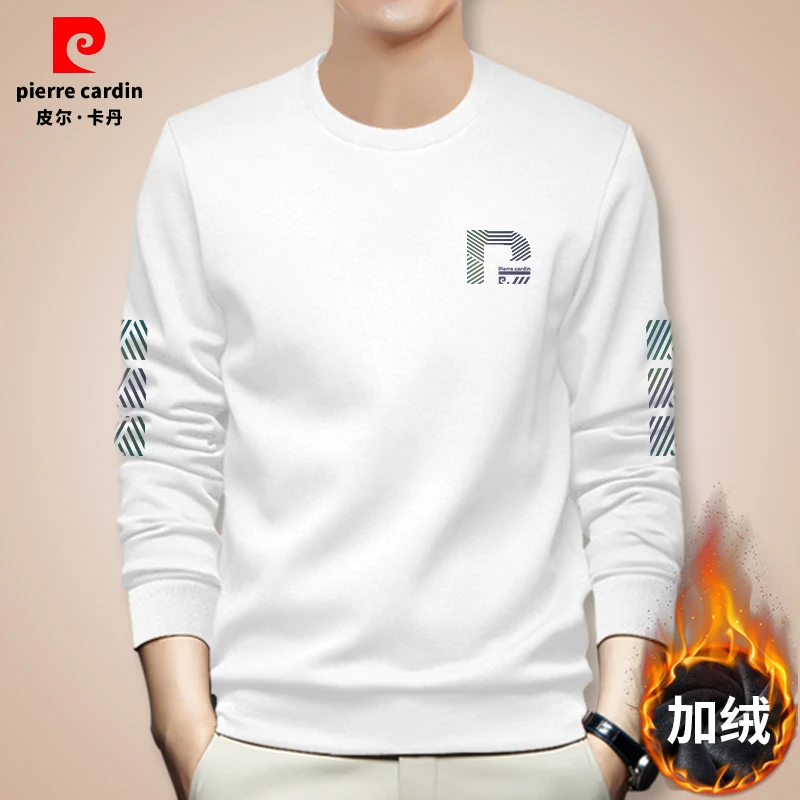 卫衣加绒男中青年2025秋冬季休闲运动保暖套头衫圆领上衣