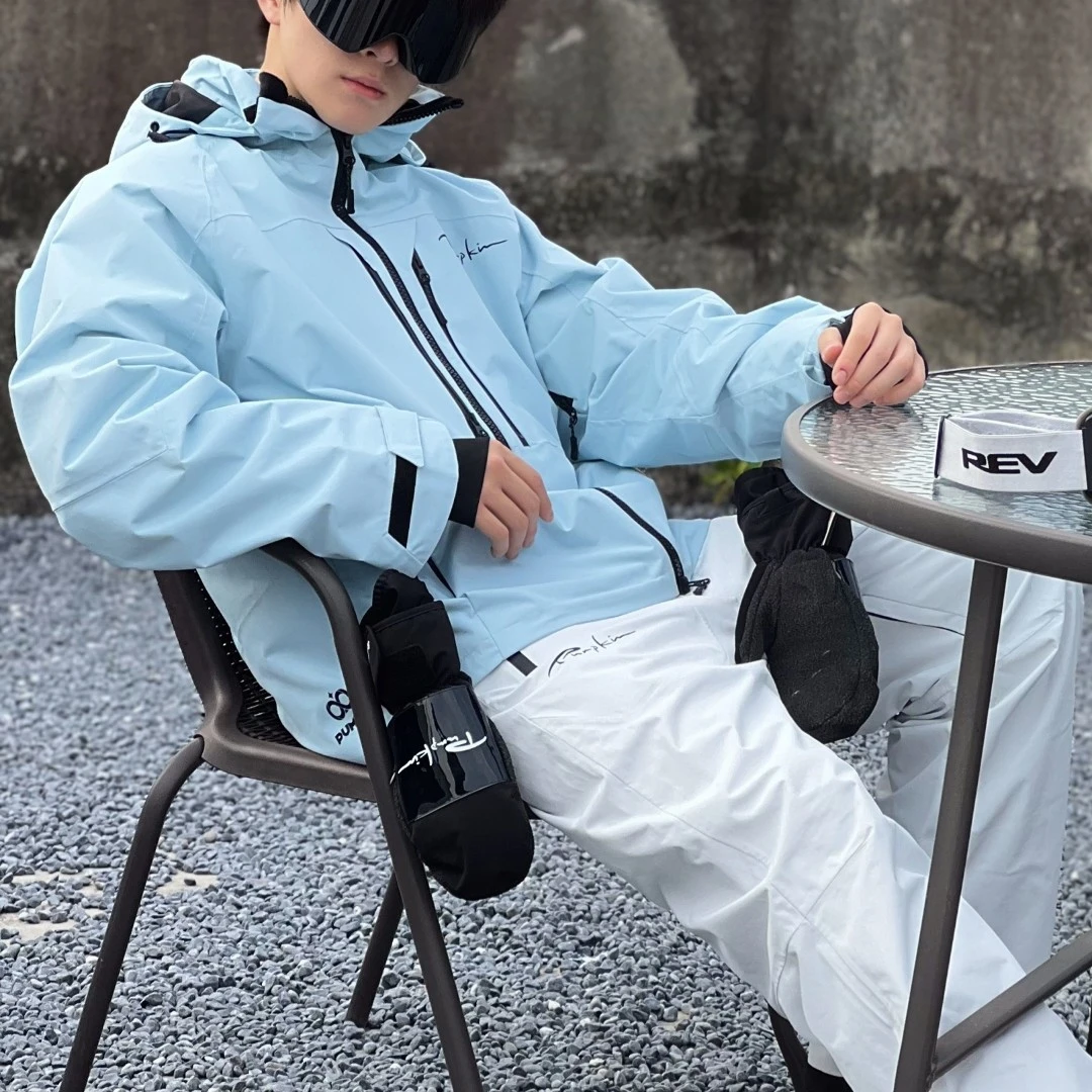 PUMPKIN滑雪套装3M加棉防水防风冲锋衣男女双板3L面料滑雪套装