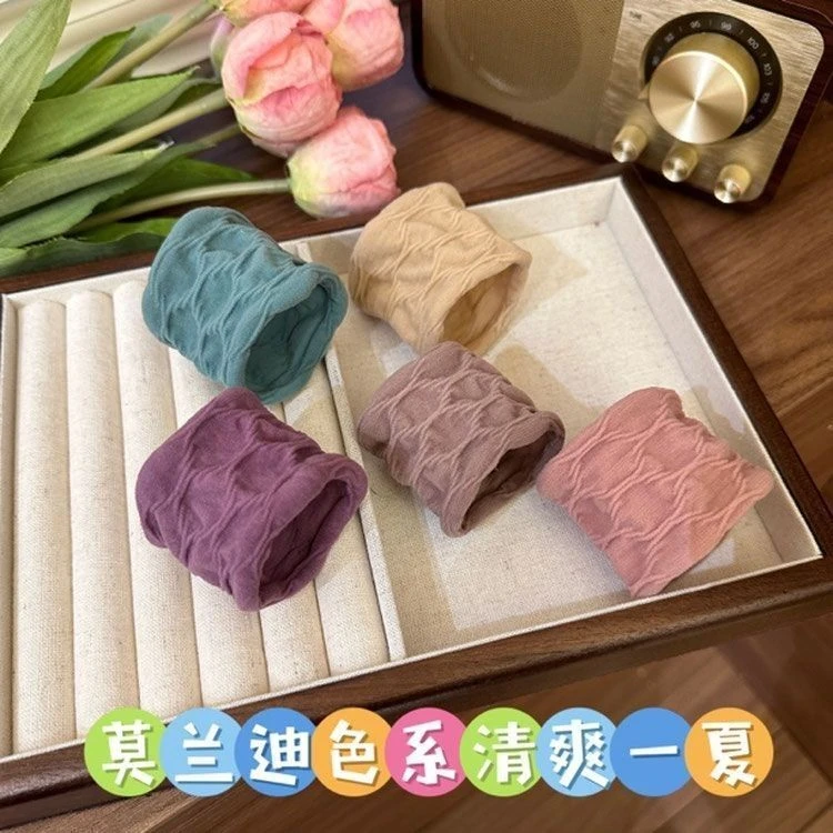 高弹力提花面膜肌发圈女2024新款气质马尾头绳耐用扎头发皮筋发绳