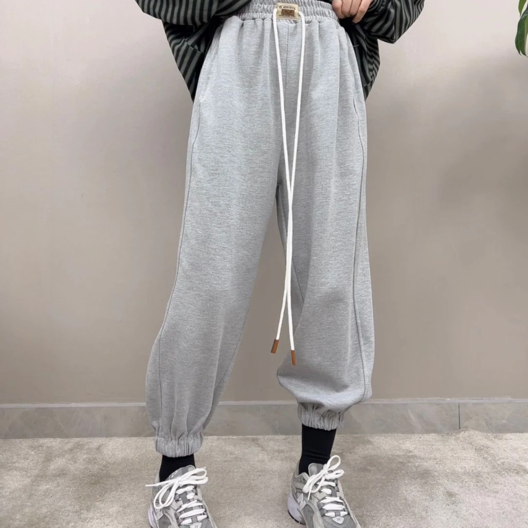 春款长抽绳休闲裤卫裤