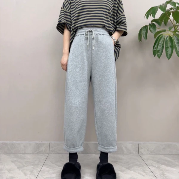 日系显瘦贴标休闲运动裤