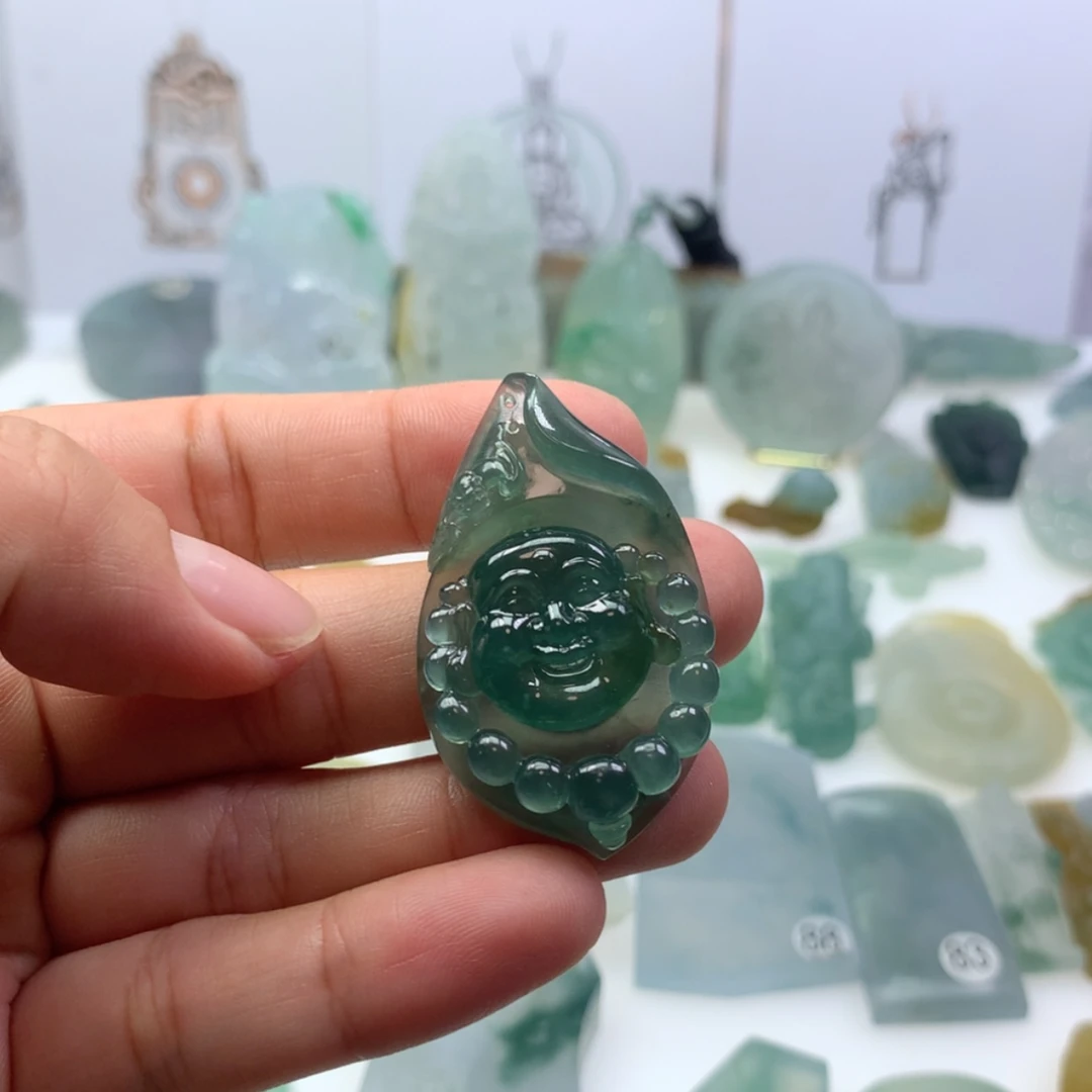 【闪购商品】定制翡翠未镶嵌青**园